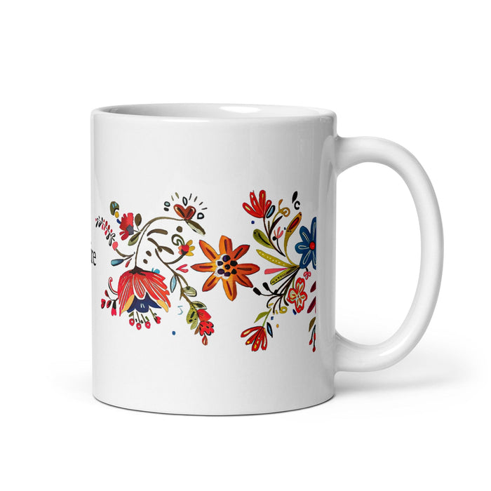 Claire Exclusive Name Art Piece Home Office Work Coffee Mug Mexican Spanish Pride Gift Cup One-Of-A-Kind Calligraphy White Glossy Mug | C8 Mexicada 11 oz