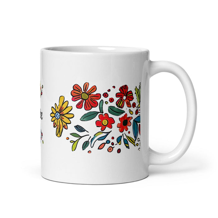 Claire Exclusive Name Art Piece Home Office Work Coffee Mug Mexican Spanish Pride Gift Cup One-Of-A-Kind Calligraphy White Glossy Mug | C9 Mexicada 11 oz