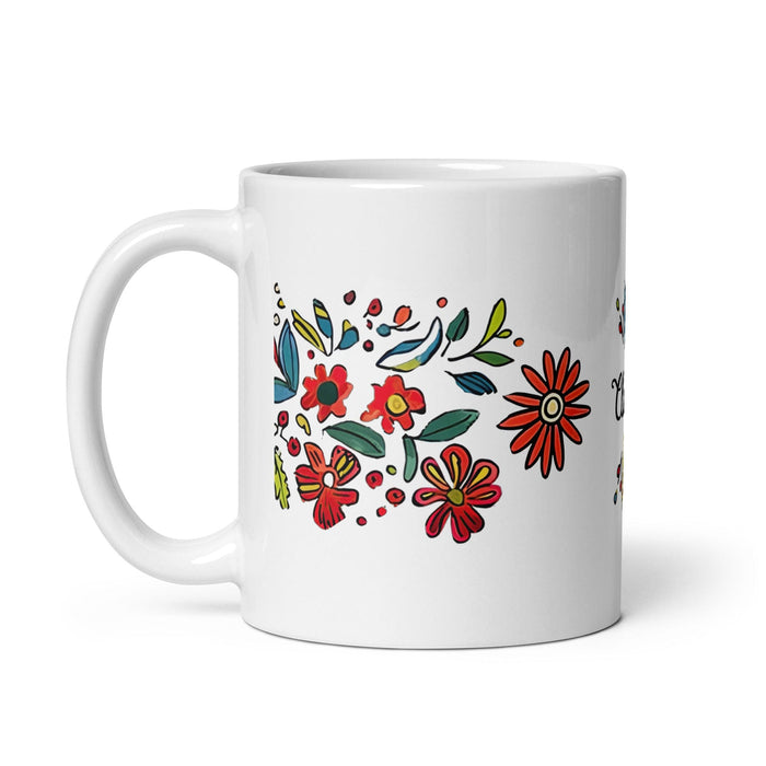 Claire Exclusive Name Art Piece Home Office Work Coffee Mug Mexican Spanish Pride Gift Cup One-Of-A-Kind Calligraphy White Glossy Mug | C9 Mexicada