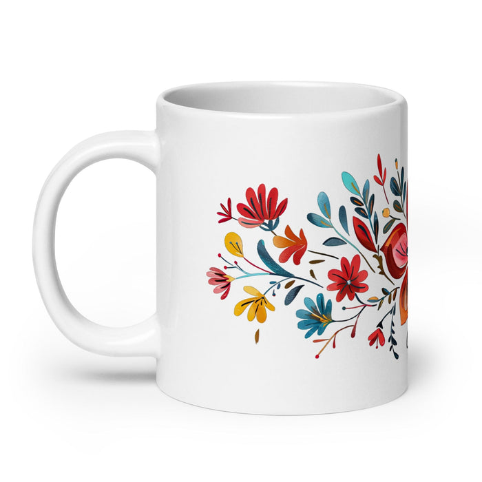 Clara Exclusive Name Art Piece Home Office Work Coffee Mug Mexican Spanish Pride Gift Cup One-Of-A-Kind Calligraphy White Glossy Mug | C1 Mexicada