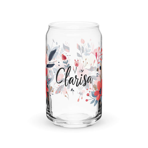 Clarisa Exclusive Name Art Piece Can-Shaped Glass Home Office Work Mexican Spanish Pride Gift Cup One-Of-A-Kind Calligraphy Glass | C21 Mexicada 16 oz