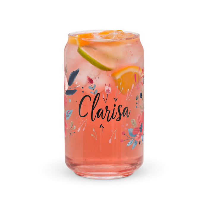 Clarisa Exclusive Name Art Piece Can-Shaped Glass Home Office Work Mexican Spanish Pride Gift Cup One-Of-A-Kind Calligraphy Glass | C21 Mexicada