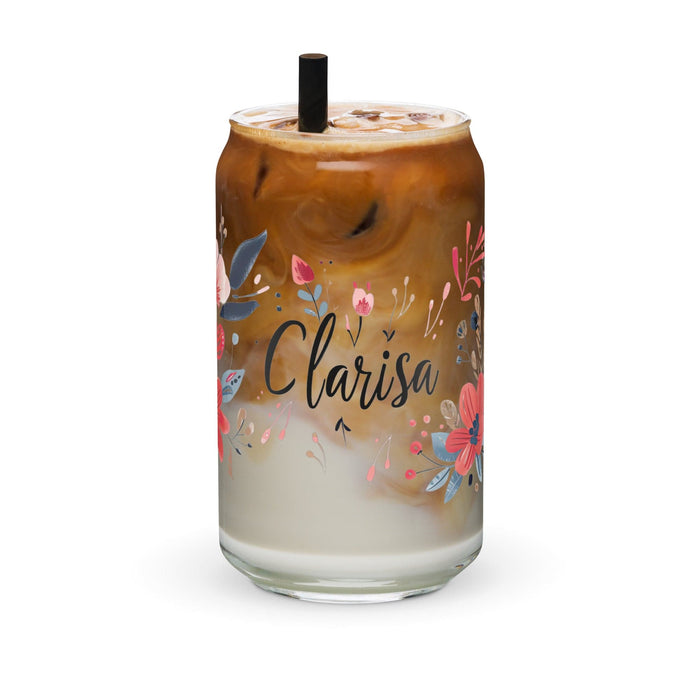 Clarisa Exclusive Name Art Piece Can-Shaped Glass Home Office Work Mexican Spanish Pride Gift Cup One-Of-A-Kind Calligraphy Glass | C21 Mexicada