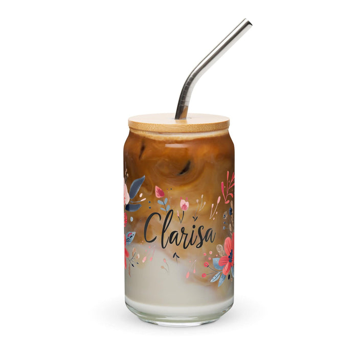 Clarisa Exclusive Name Art Piece Can-Shaped Glass Home Office Work Mexican Spanish Pride Gift Cup One-Of-A-Kind Calligraphy Glass | C21 Mexicada