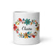 Clarisa Exclusive Name Art Piece Home Office Work Coffee Mug Mexican Spanish Pride Gift Cup One-Of-A-Kind Calligraphy White Glossy Mug | C1 Mexicada