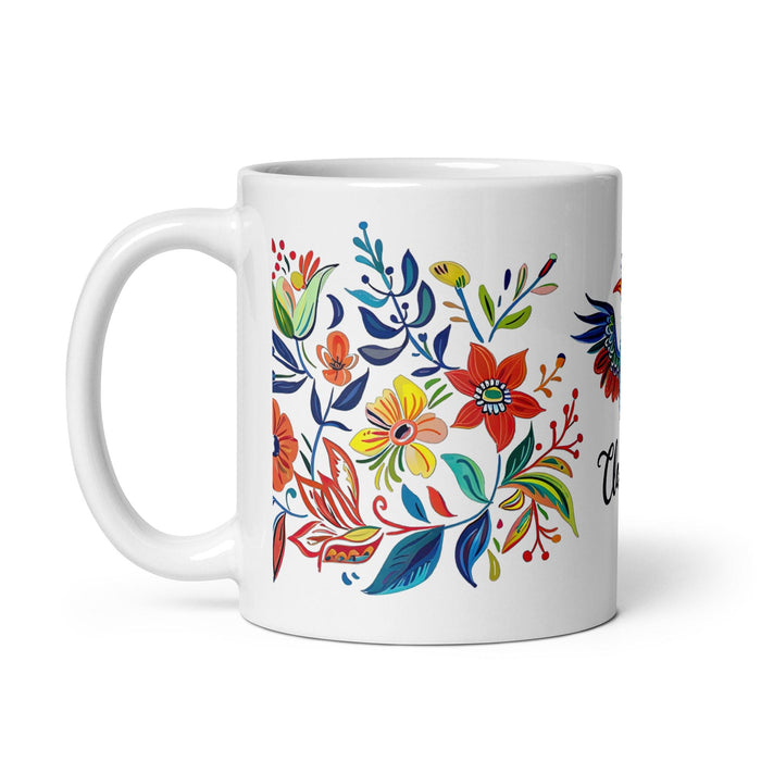 Clarisa Exclusive Name Art Piece Home Office Work Coffee Mug Mexican Spanish Pride Gift Cup One-Of-A-Kind Calligraphy White Glossy Mug | C11 Mexicada