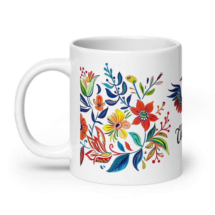 Clarisa Exclusive Name Art Piece Home Office Work Coffee Mug Mexican Spanish Pride Gift Cup One-Of-A-Kind Calligraphy White Glossy Mug | C11 Mexicada