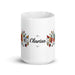 Clarisa Exclusive Name Art Piece Home Office Work Coffee Mug Mexican Spanish Pride Gift Cup One-Of-A-Kind Calligraphy White Glossy Mug | C12 Mexicada