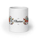 Clarisa Exclusive Name Art Piece Home Office Work Coffee Mug Mexican Spanish Pride Gift Cup One-Of-A-Kind Calligraphy White Glossy Mug | C12 Mexicada