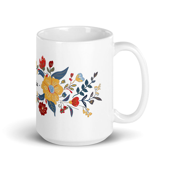 Clarisa Exclusive Name Art Piece Home Office Work Coffee Mug Mexican Spanish Pride Gift Cup One-Of-A-Kind Calligraphy White Glossy Mug | C15 Mexicada 15 oz