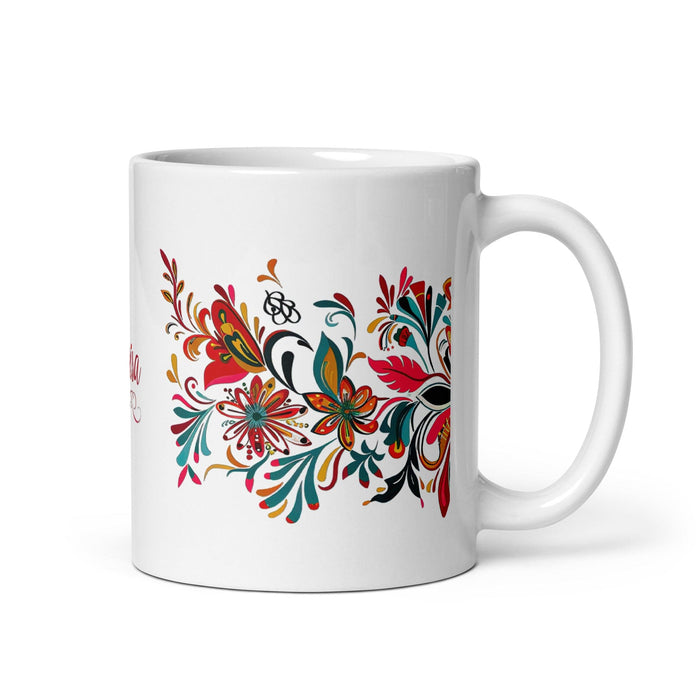 Clarisa Exclusive Name Art Piece Home Office Work Coffee Mug Mexican Spanish Pride Gift Cup One-Of-A-Kind Calligraphy White Glossy Mug | C16 Mexicada 11 oz