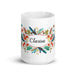 Clarisa Exclusive Name Art Piece Home Office Work Coffee Mug Mexican Spanish Pride Gift Cup One-Of-A-Kind Calligraphy White Glossy Mug | C17 Mexicada