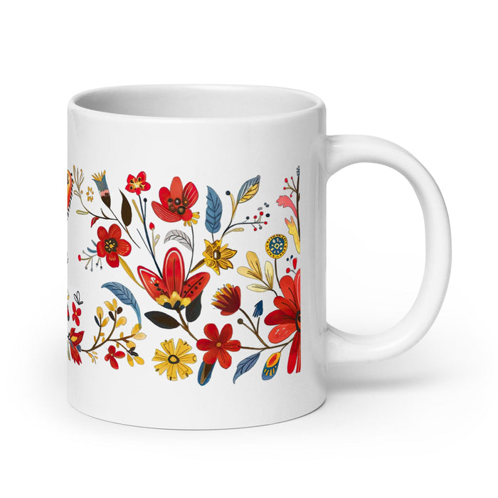 Clarisa Exclusive Name Art Piece Home Office Work Coffee Mug Mexican Spanish Pride Gift Cup One-Of-A-Kind Calligraphy White Glossy Mug | C20 Mexicada 20 oz