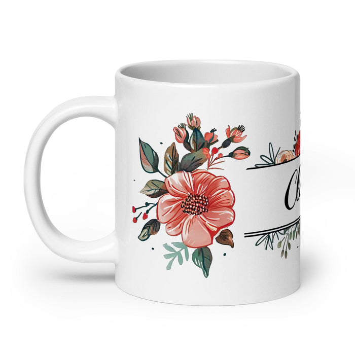 Clarisa Exclusive Name Art Piece Home Office Work Coffee Mug Mexican Spanish Pride Gift Cup One-Of-A-Kind Calligraphy White Glossy Mug | C23 Mexicada