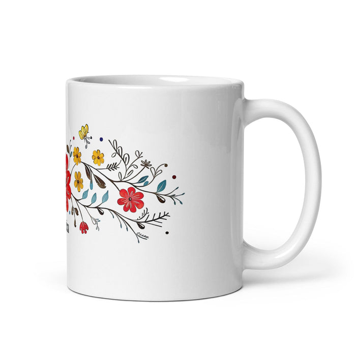 Clarisa Exclusive Name Art Piece Home Office Work Coffee Mug Mexican Spanish Pride Gift Cup One-Of-A-Kind Calligraphy White Glossy Mug | C24 Mexicada 11 oz