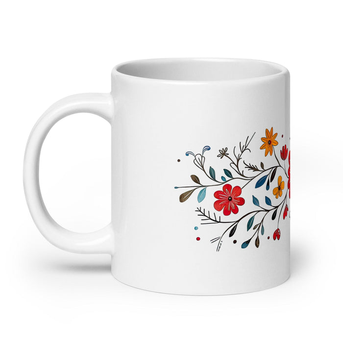 Clarisa Exclusive Name Art Piece Home Office Work Coffee Mug Mexican Spanish Pride Gift Cup One-Of-A-Kind Calligraphy White Glossy Mug | C24 Mexicada