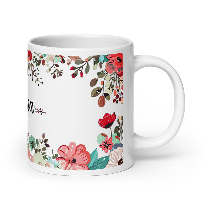 Clarisa Exclusive Name Art Piece Home Office Work Coffee Mug Mexican Spanish Pride Gift Cup One-Of-A-Kind Calligraphy White Glossy Mug | C26 Mexicada 20 oz