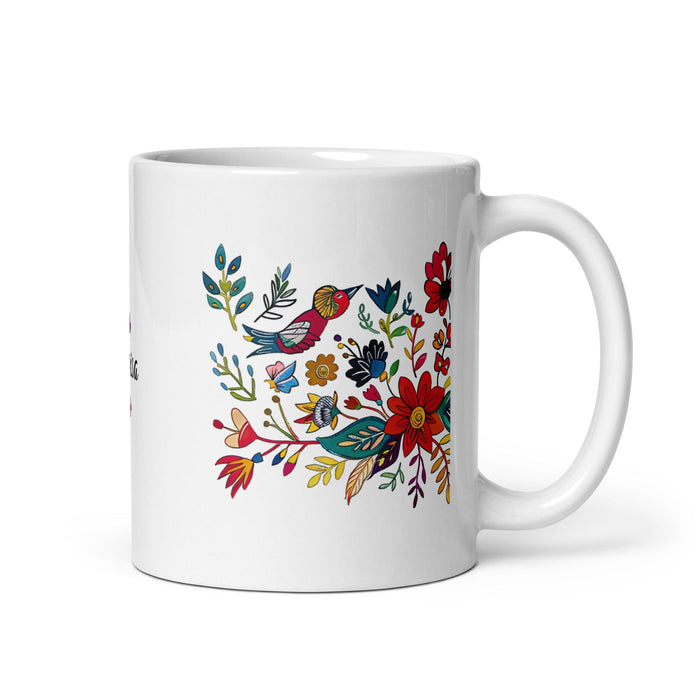 Clarisa Exclusive Name Art Piece Home Office Work Coffee Mug Mexican Spanish Pride Gift Cup One-Of-A-Kind Calligraphy White Glossy Mug | C29 Mexicada 11 oz