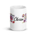 Clarisa Exclusive Name Art Piece Home Office Work Coffee Mug Mexican Spanish Pride Gift Cup One-Of-A-Kind Calligraphy White Glossy Mug | C3 Mexicada