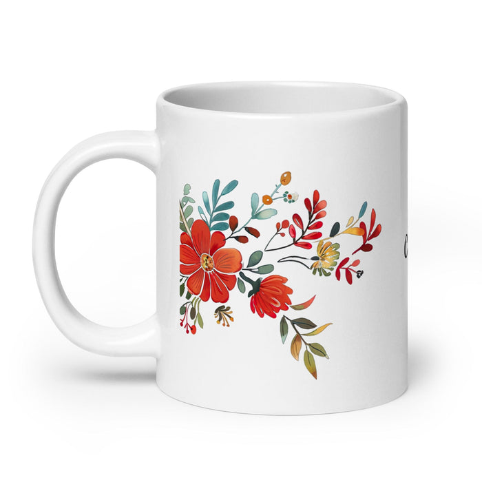 Clarisa Exclusive Name Art Piece Home Office Work Coffee Mug Mexican Spanish Pride Gift Cup One-Of-A-Kind Calligraphy White Glossy Mug | C7 Mexicada