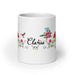 Clarisa Exclusive Name Art Piece Home Office Work Coffee Mug Mexican Spanish Pride Gift Cup One-Of-A-Kind Calligraphy White Glossy Mug | C8 Mexicada