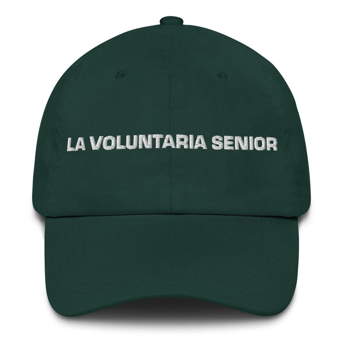 La Voluntaria Senior The Senior Volunteer Mexican Spanish Pride Gift Regalo Dad Hat