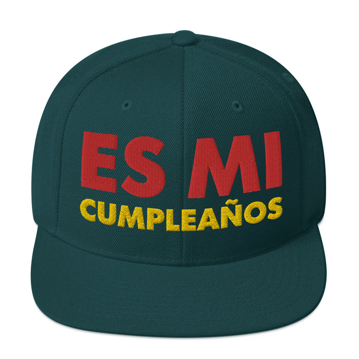 Cappello snapback con scritta "Es Mi Cumpleanos It's My Birthday" ricamato, divertente per feste