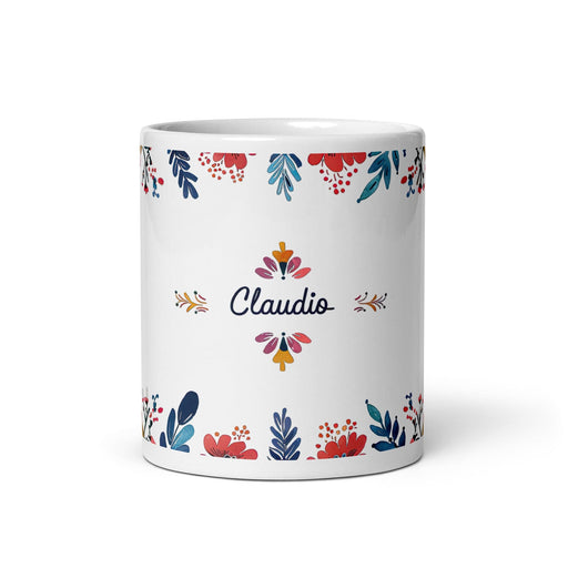 Claudio Exclusive Name Art Piece Home Office Work Coffee Mug Mexican Spanish Pride Gift Cup One-Of-A-Kind Calligraphy White Glossy Mug | C5 Mexicada