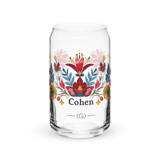 Cohen Exclusive Name Art Piece Can-Shaped Glass Home Office Work Mexican Spanish Pride Gift Cup One-Of-A-Kind Calligraphy Glass | C1 Mexicada 16 oz