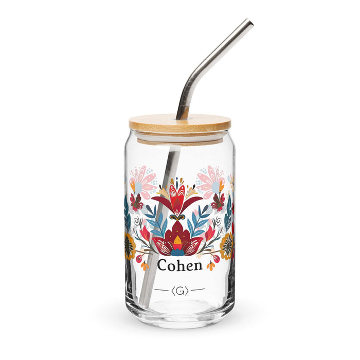 Cohen Exclusive Name Art Piece Can-Shaped Glass Home Office Work Mexican Spanish Pride Gift Cup One-Of-A-Kind Calligraphy Glass | C1 Mexicada 16 oz With Lid & Straw