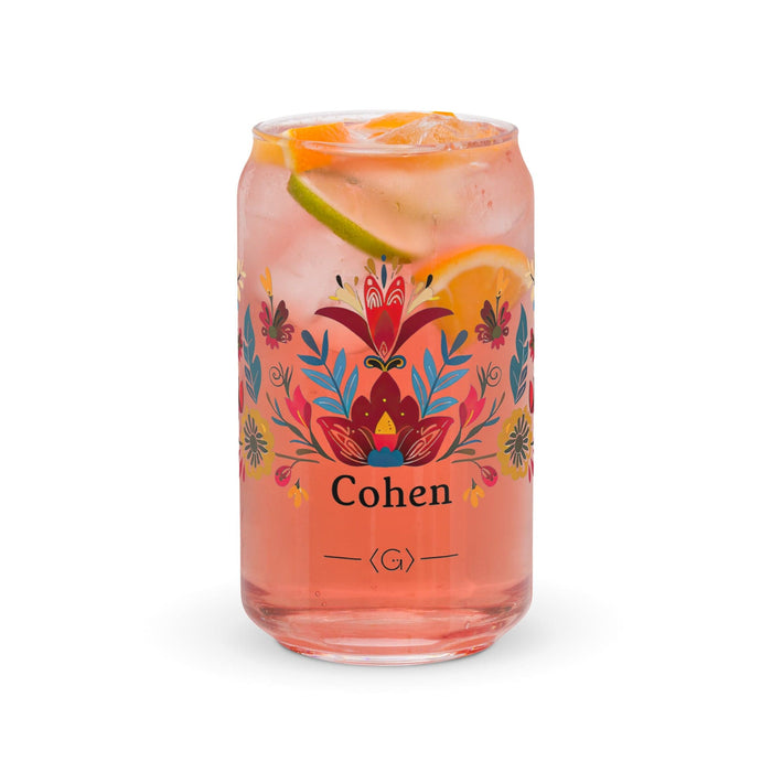 Cohen Exclusive Name Art Piece Can-Shaped Glass Home Office Work Mexican Spanish Pride Gift Cup One-Of-A-Kind Calligraphy Glass | C1 Mexicada