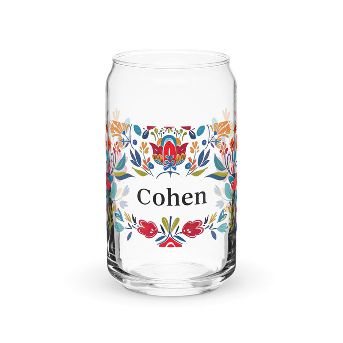 Cohen Exclusive Name Art Piece Can-Shaped Glass Home Office Work Mexican Spanish Pride Gift Cup One-Of-A-Kind Calligraphy Glass | C10 Mexicada 16 oz