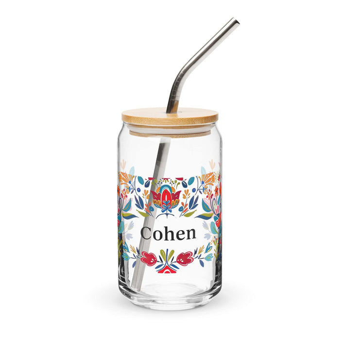 Cohen Exclusive Name Art Piece Can-Shaped Glass Home Office Work Mexican Spanish Pride Gift Cup One-Of-A-Kind Calligraphy Glass | C10 Mexicada 16 oz With Lid & Straw