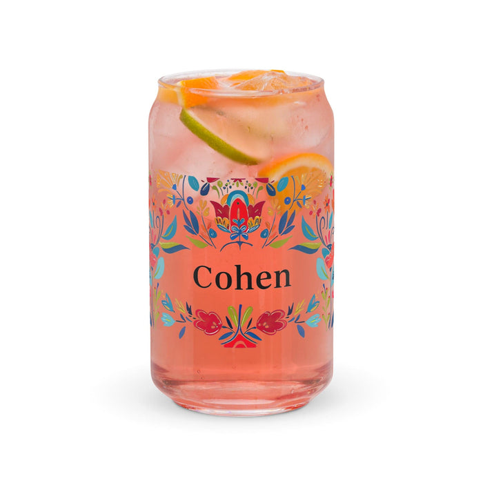 Cohen Exclusive Name Art Piece Can-Shaped Glass Home Office Work Mexican Spanish Pride Gift Cup One-Of-A-Kind Calligraphy Glass | C10 Mexicada