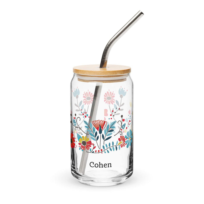 Cohen Exclusive Name Art Piece Can-Shaped Glass Home Office Work Mexican Spanish Pride Gift Cup One-Of-A-Kind Calligraphy Glass | C3 Mexicada 16 oz With Lid & Straw