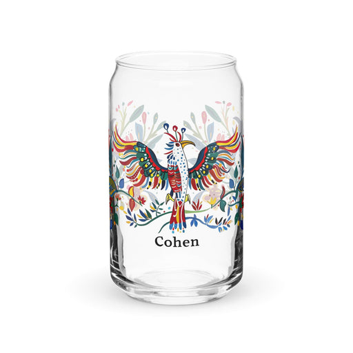 Cohen Exclusive Name Art Piece Can-Shaped Glass Home Office Work Mexican Spanish Pride Gift Cup One-Of-A-Kind Calligraphy Glass | C4 Mexicada 16 oz