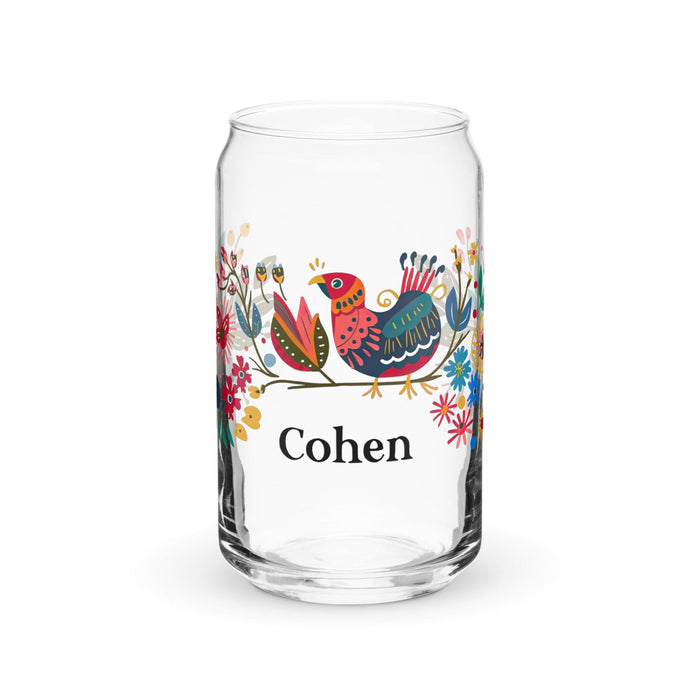 Cohen Exclusive Name Art Piece Can-Shaped Glass Home Office Work Mexican Spanish Pride Gift Cup One-Of-A-Kind Calligraphy Glass | C7 Mexicada 16 oz (No Lid No Straw)