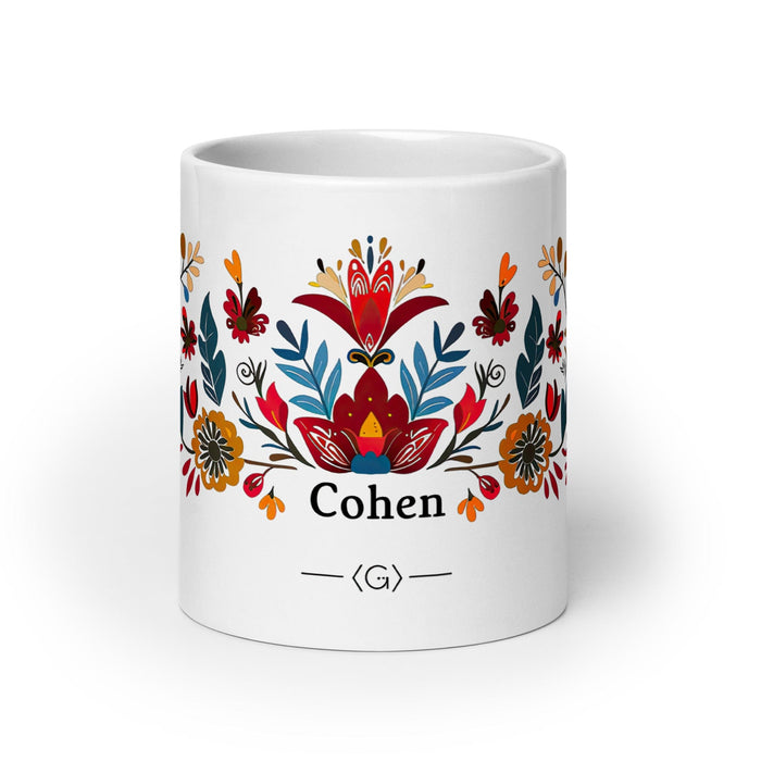 Cohen Exclusive Name Art Piece Home Office Work Coffee Mug Mexican Spanish Pride Gift Cup One-Of-A-Kind Calligraphy White Glossy Mug | C1 Mexicada