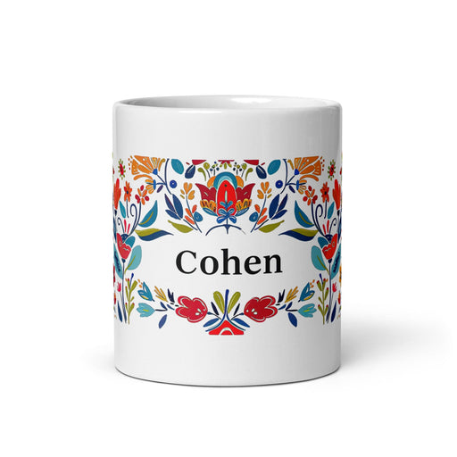 Cohen Exclusive Name Art Piece Home Office Work Coffee Mug Mexican Spanish Pride Gift Cup One-Of-A-Kind Calligraphy White Glossy Mug | C10 Mexicada