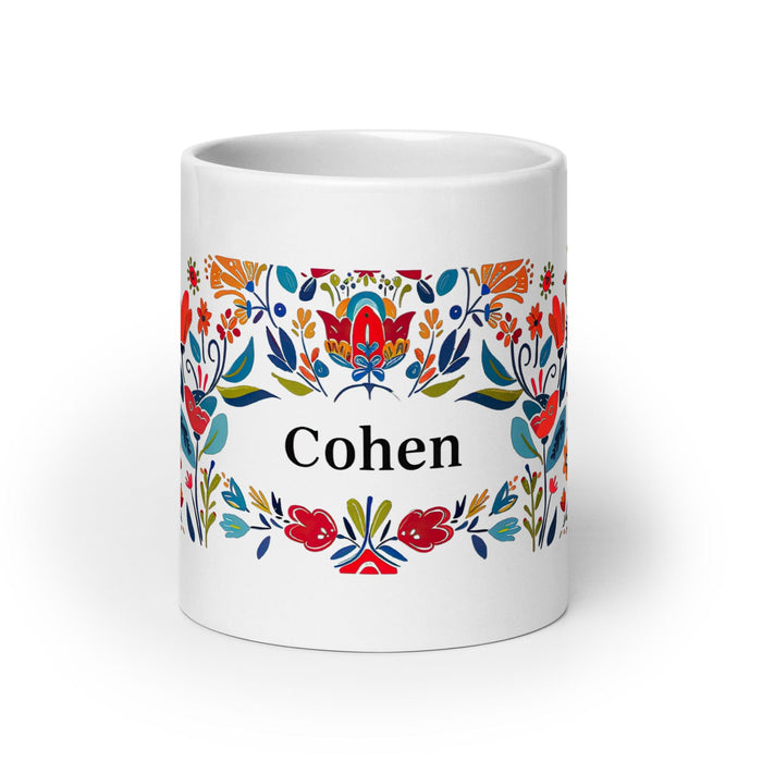 Cohen Exclusive Name Art Piece Home Office Work Coffee Mug Mexican Spanish Pride Gift Cup One-Of-A-Kind Calligraphy White Glossy Mug | C10 Mexicada