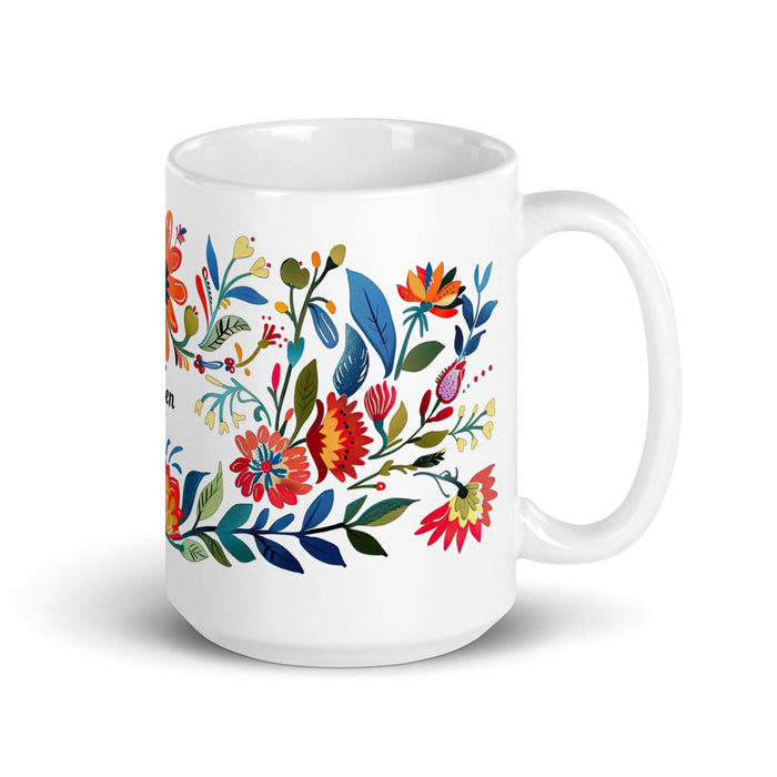 Cohen Exclusive Name Art Piece Home Office Work Coffee Mug Mexican Spanish Pride Gift Cup One-Of-A-Kind Calligraphy White Glossy Mug | C2 Mexicada 15 oz