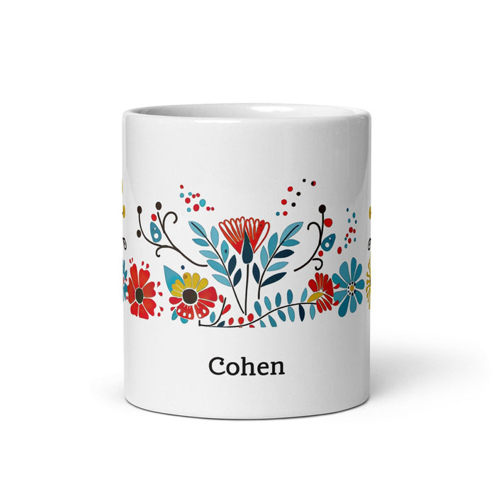 Cohen Exclusive Name Art Piece Home Office Work Coffee Mug Mexican Spanish Pride Gift Cup One-Of-A-Kind Calligraphy White Glossy Mug | C3 Mexicada