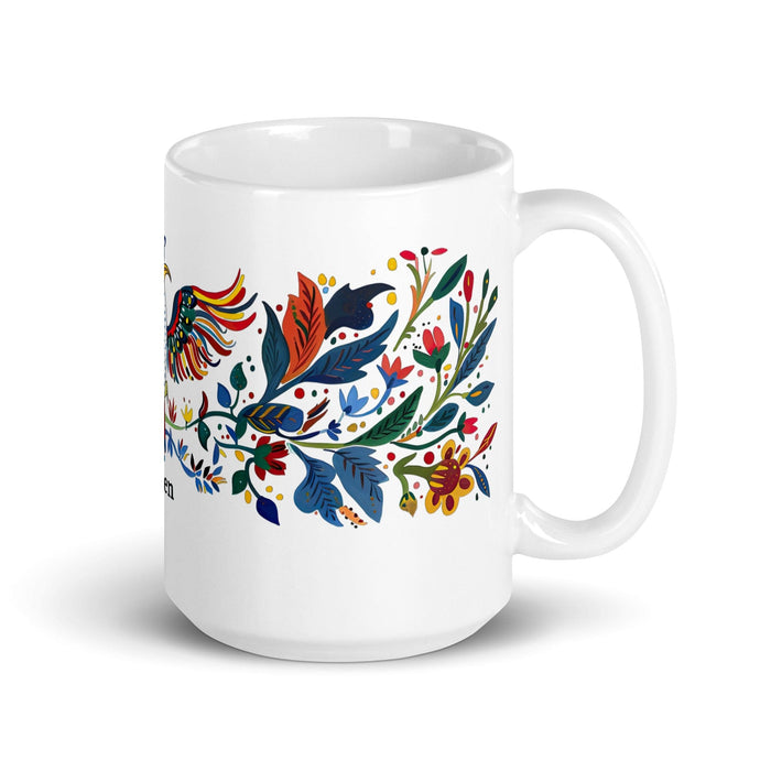 Cohen Exclusive Name Art Piece Home Office Work Coffee Mug Mexican Spanish Pride Gift Cup One-Of-A-Kind Calligraphy White Glossy Mug | C4 Mexicada 15 oz