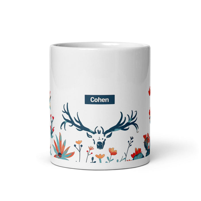 Cohen Exclusive Name Art Piece Home Office Work Coffee Mug Mexican Spanish Pride Gift Cup One-Of-A-Kind Calligraphy White Glossy Mug | C5 Mexicada