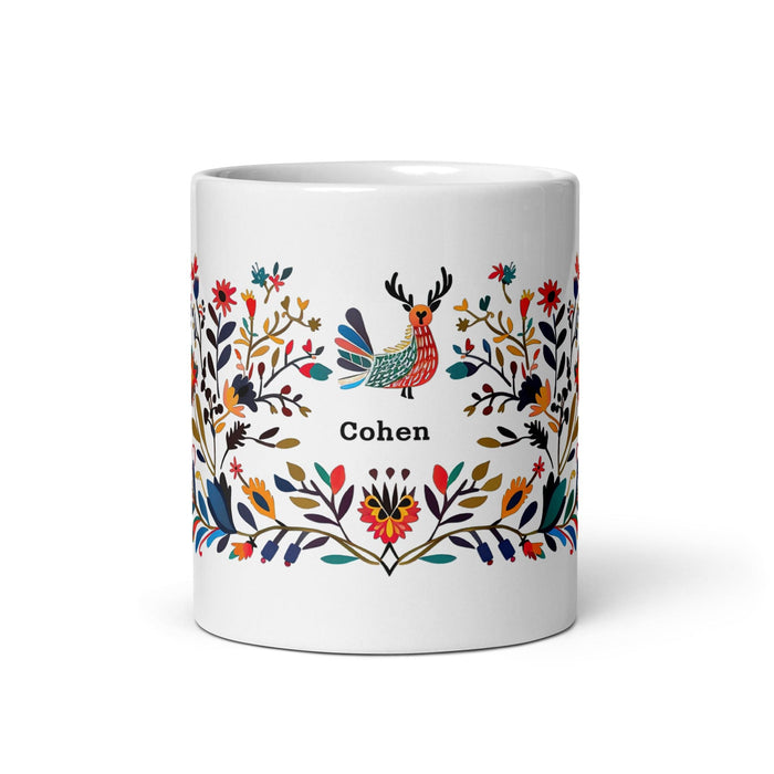 Cohen Exclusive Name Art Piece Home Office Work Coffee Mug Mexican Spanish Pride Gift Cup One-Of-A-Kind Calligraphy White Glossy Mug | C6 Mexicada