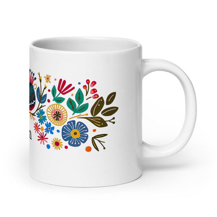 Cohen Exclusive Name Art Piece Home Office Work Coffee Mug Mexican Spanish Pride Gift Cup One-Of-A-Kind Calligraphy White Glossy Mug | C7 Mexicada 20 oz