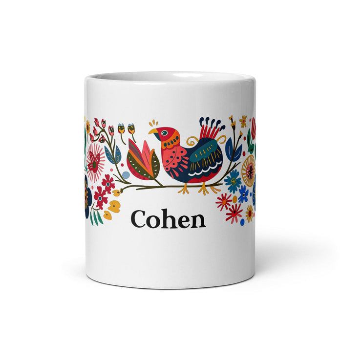 Cohen Exclusive Name Art Piece Home Office Work Coffee Mug Mexican Spanish Pride Gift Cup One-Of-A-Kind Calligraphy White Glossy Mug | C7 Mexicada