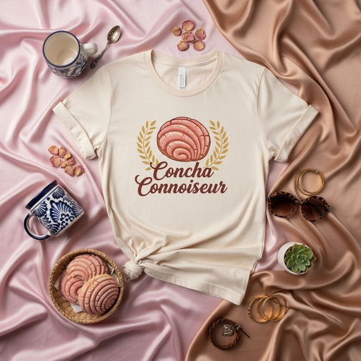 Concha Connoisseur T-Shirt, Mexican Sweet Bread Lovers Tee, Funny Pan Dulce Fan Shirt, Concha Graphic Shirt, Unisex Foodie Gift Top Mexicada