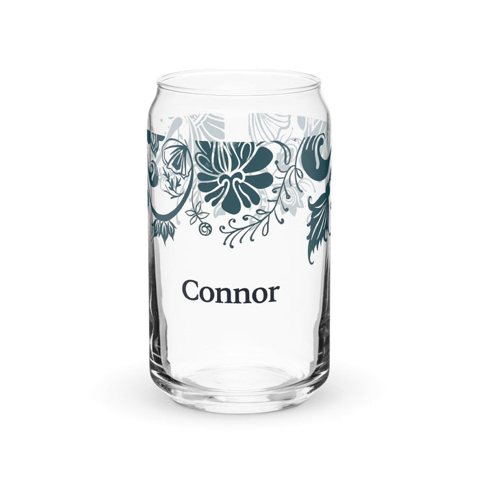 Connor Exclusive Name Art Piece Can-Shaped Glass Home Office Work Mexican Spanish Pride Gift Cup One-Of-A-Kind Calligraphy Glass | C1 Mexicada 16 oz