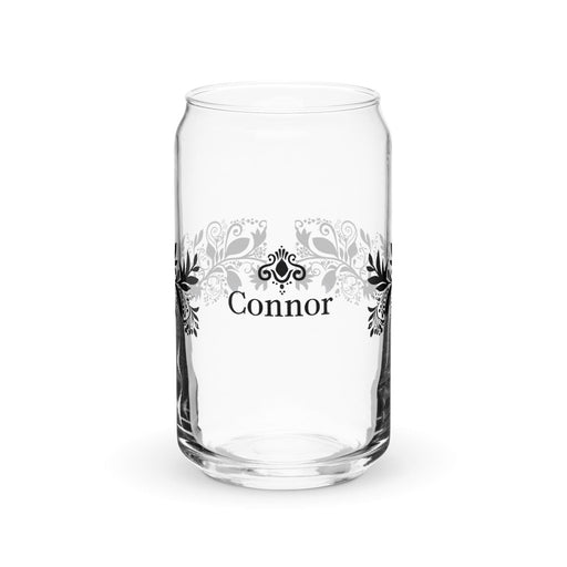 Connor Exclusive Name Art Piece Can-Shaped Glass Home Office Work Mexican Spanish Pride Gift Cup One-Of-A-Kind Calligraphy Glass | C16 Mexicada 16 oz (No Lid No Straw)